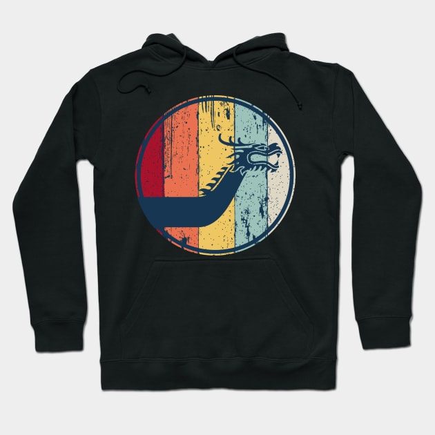 Dragon Boat Paddling Retro Look Hoodie by MarkusShirts